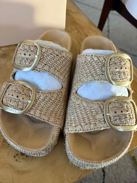 Loeffler Randal Theo Sandal in raffia - Picture 8 of 10